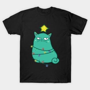 Grumpy Christmas cat T-Shirt